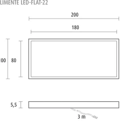 LED-kalustevalaisin Limente LED-Flat 22 7.6 W valkoinen