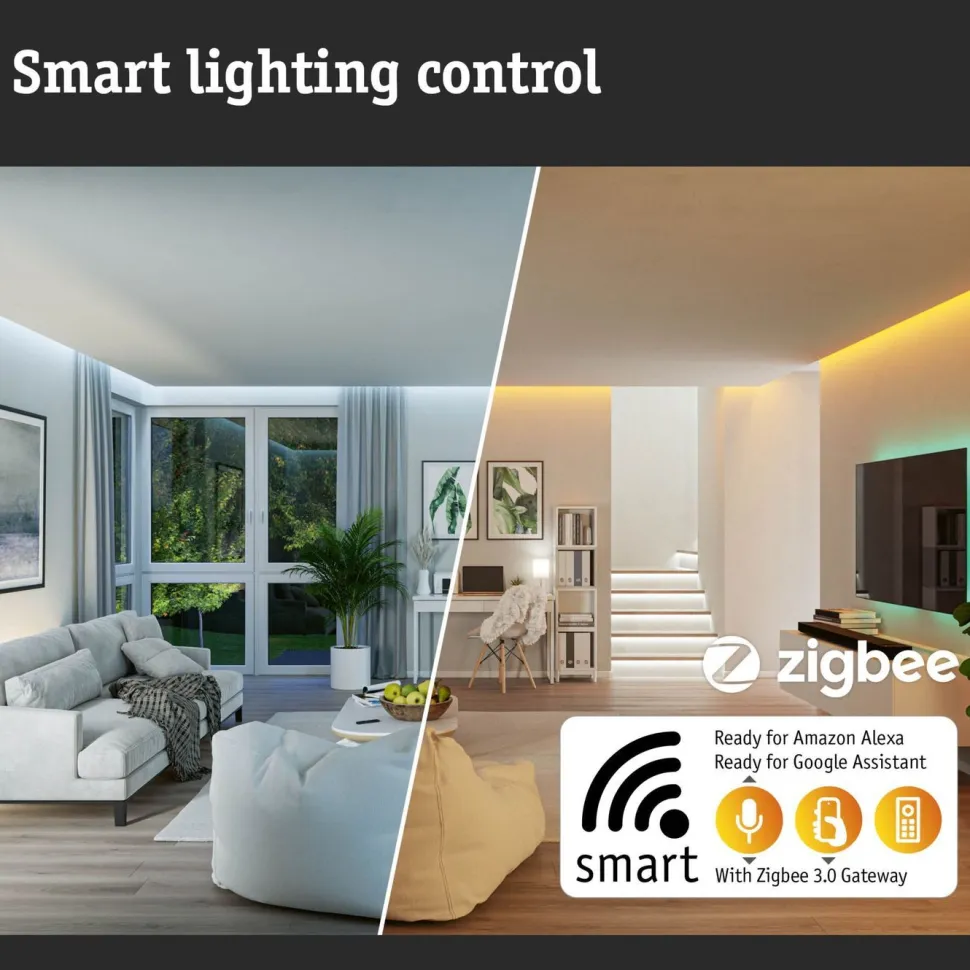 LED-älylamppu Paulmann Smart Home Zigbee 3.0 Drop, E14, 470lm, 5W, RGBW+, himmennettävä, matta, 3kpl