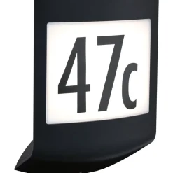 LED-numerovalaisin liike- ja hämärätunnistimella Paulmann Padea, Smart Home Zigbee 3.0, IP44, antrasiitti