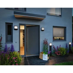 LED-numerovalaisin liike- ja hämärätunnistimella Paulmann Padea, Smart Home Zigbee 3.0, IP44, antrasiitti