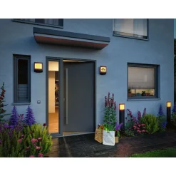 LED-numerovalaisin liike- ja hämärätunnistimella Paulmann Padea, Smart Home Zigbee 3.0, IP44, antrasiitti