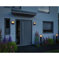 LED-numerovalaisin liike- ja hämärätunnistimella Paulmann Padea, Smart Home Zigbee 3.0, IP44, antrasiitti