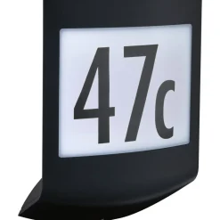 LED-numerovalaisin liike- ja hämärätunnistimella Paulmann Padea, Smart Home Zigbee 3.0, RGBW+, IP44, antrasiitti