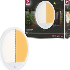 LED-paneeli ulkokäyttöön Paulmann Lamina, IP44, 28cm, liiketunnistin, hämärätunnistin, säädettävä värilämpötila, eri värejä