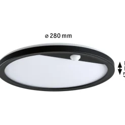 LED-paneeli ulkokäyttöön Paulmann Lamina, IP44, 28cm, liiketunnistin, hämärätunnistin, säädettävä värilämpötila, eri värejä