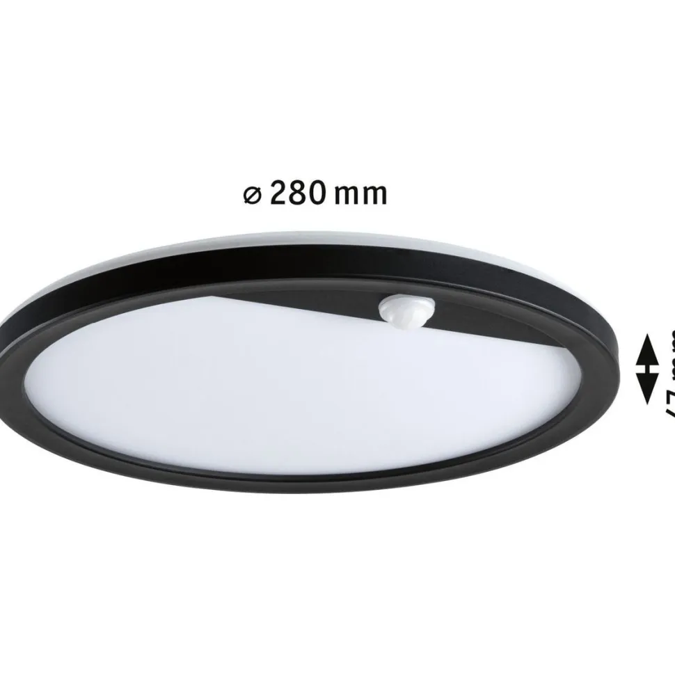 LED-paneeli ulkokäyttöön Paulmann Lamina, IP44, 28cm, liiketunnistin, hämärätunnistin, säädettävä värilämpötila, eri värejä