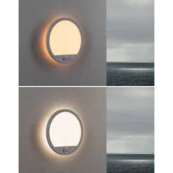 LED-paneeli ulkokäyttöön Paulmann Lamina, IP44, 28cm, liiketunnistin, hämärätunnistin, säädettävä värilämpötila, eri värejä