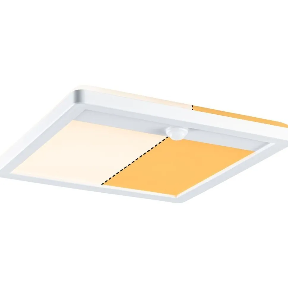 LED-paneeli ulkokäyttöön Paulmann Lamina, IP44, 25x25cm, liiketunnistin, hämärätunnistin, säädettävä värilämpötila, eri värejä