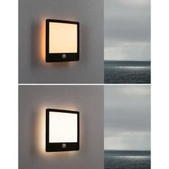 LED-paneeli ulkokäyttöön Paulmann Lamina, IP44, 25x25cm, liiketunnistin, hämärätunnistin, säädettävä värilämpötila, eri värejä