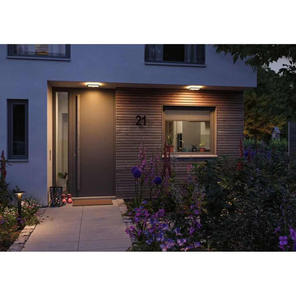 LED-paneeli ulkokäyttöön Paulmann Lamina, IP44, 25x25cm, liiketunnistin, hämärätunnistin, säädettävä värilämpötila, eri värejä
