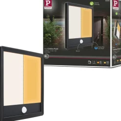 LED-paneeli ulkokäyttöön Paulmann Lamina, IP44, 25x25cm, liiketunnistin, hämärätunnistin, säädettävä värilämpötila, eri värejä