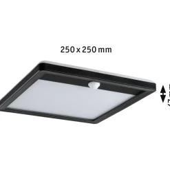 LED-paneeli ulkokäyttöön Paulmann Lamina, IP44, 25x25cm, liiketunnistin, hämärätunnistin, säädettävä värilämpötila, eri värejä