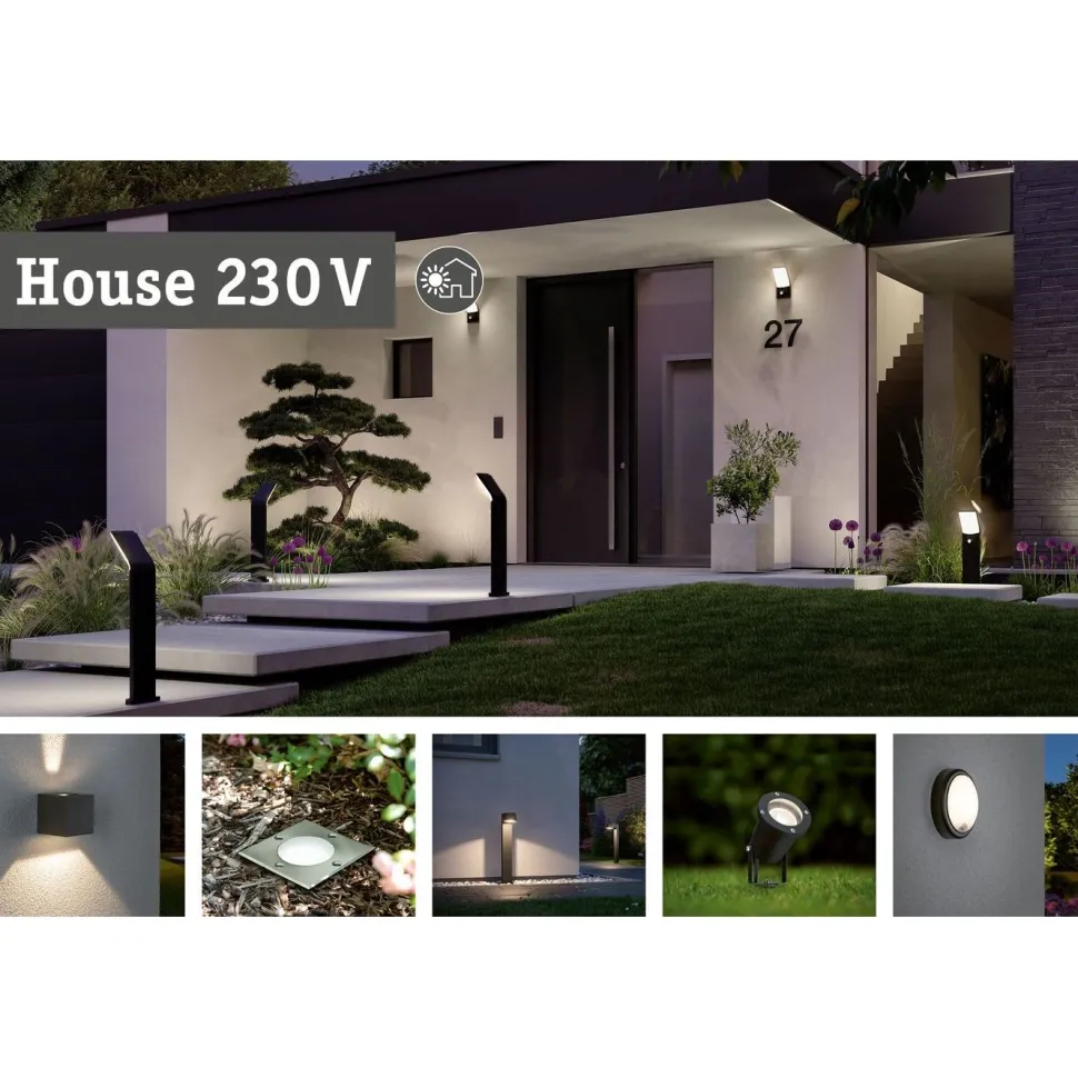 LED-pollarivalaisin Paulmann Alara Smart Home Zigbee 3.0 665mm hämäräohjattu liiketunnistin IR RGBW+ 10W 450lm antrasiitti