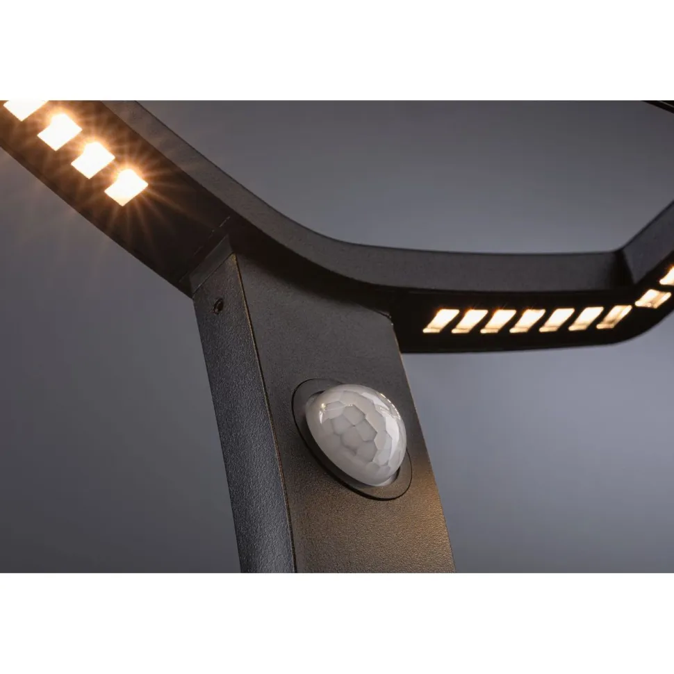 LED-pollarivalaisin Paulmann Alara Smart Home Zigbee 3.0 665mm hämäräohjattu liiketunnistin IR RGBW+ 10W 450lm antrasiitti