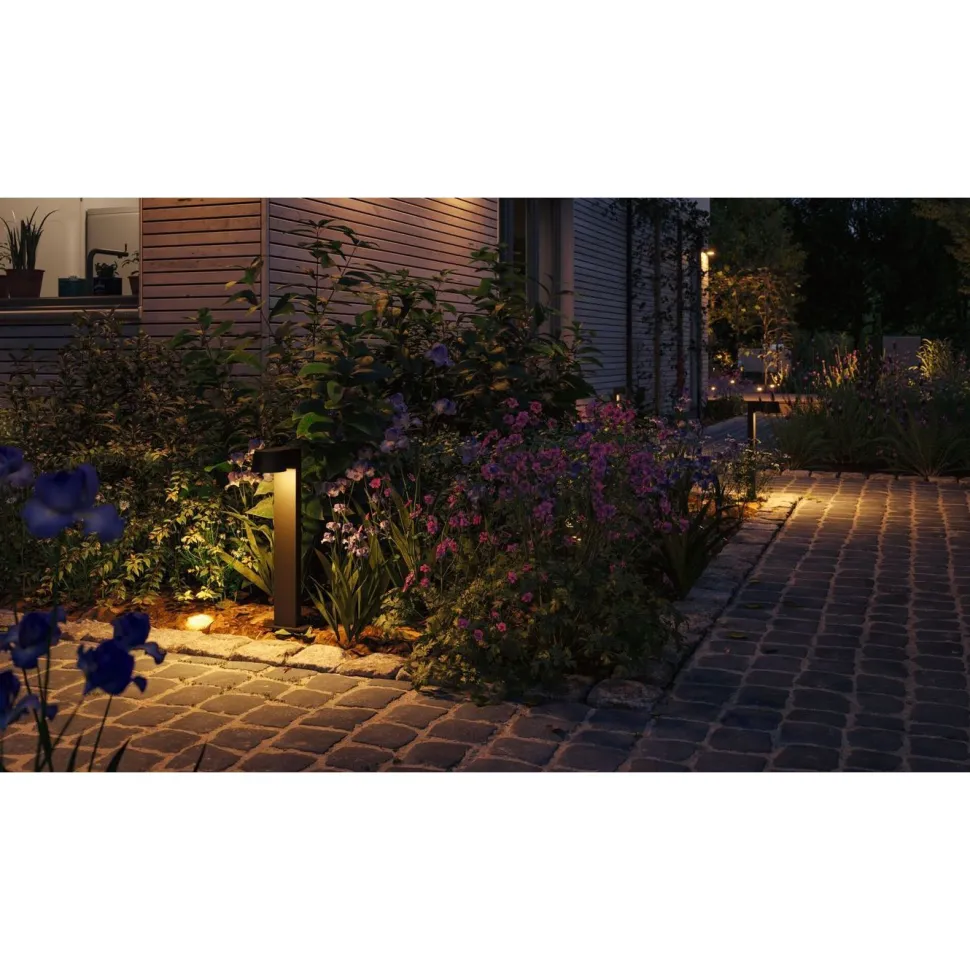 LED-pollarivalaisin Paulmann Capea, IP44, 50cm, 2200K, antrasiitti