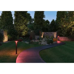 LED-pollarivalaisin Paulmann Plug & Shine Plate, Smart Home Zigbee 3.0, IP44, RGBW+, 5W, antrasiitti