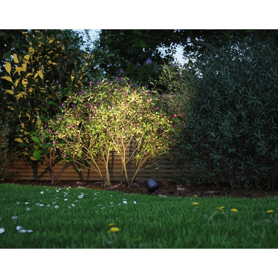 LED-puutarhaspotti Paulmann Plug & Shine Kikolo, Smart Home Zigbee 3.0, IP65, säädettävä värilämpötila, antrasiitti