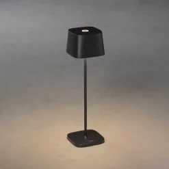 LED-pöytävalaisin Konstsmide Capri ladattava musta
