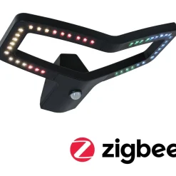 LED-ulkoseinävalaisin Paulmann Alara Smart Home Zigbee 3.0 375x270mm hämäräohjattu liiketunnistin IR RGBW+ 10W 450lm antrasiitti