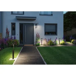 LED-ulkoseinävalaisin Paulmann Alara 375x270mm 3000K 10W 450lm hämäräohjattu liiketunnistin IR antrasiitti