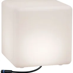 LED-ulkovalaisin Paulmann Plug & Shine Cube, IP67, 3000K, valkoinen