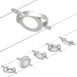LED-Vaijerivalaisinsetti Paulmann RoundMac 5 valaisinta + muuntaja + vaijeri eri värejä