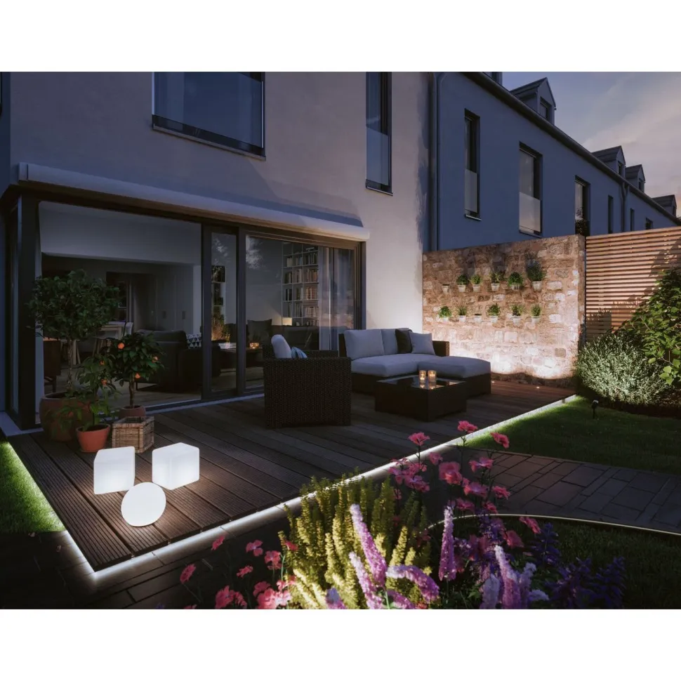 LED-valonauha Paulmann Plug & Shine Smooth, 2m, Smart Home Zigbee 3.0, IP67, RGBW+, valkoinen