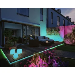 LED-valonauha Paulmann Plug & Shine Smooth, 2m, Smart Home Zigbee 3.0, IP67, RGBW+, valkoinen