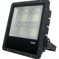 LED-valonheitin FTLIGHT Work Platinum 200 W 4500 K 409x372x104 mm musta