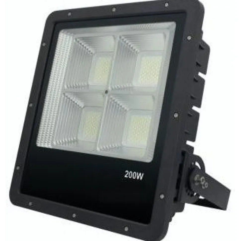 LED-valonheitin FTLIGHT Work Platinum 200 W 4500 K 409x372x104 mm musta