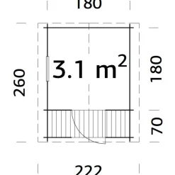 Leikkimökki Palmako Stina 3,1 m²
