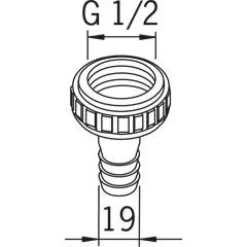 Letkuliitin Oras 223012 G1/2X19 mm kromi