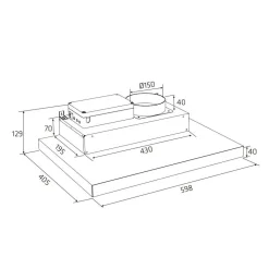 Liesikupu Thermex Super Silent GT Smart Home 600 mm ulkoiselle moottorille valkoinen