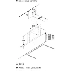 Liesituuletin Bosch Serie 2 DWK85DK60 80cm musta