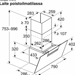 Liesituuletin Bosch Serie 4 DWK87FN60 80cm musta