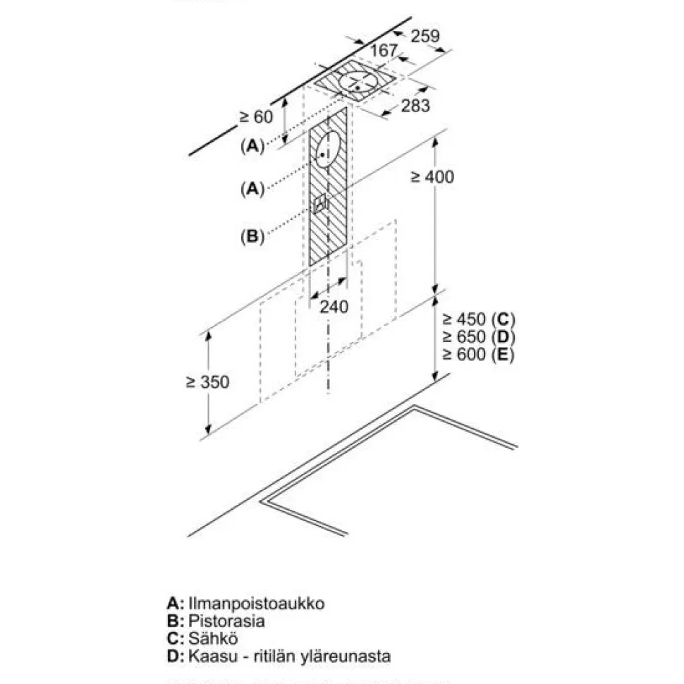 Liesituuletin Bosch Serie 4 DWK87FN60 80cm musta
