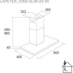 Liesituuletin Lapetek Jona Slim-X2 90EC seinälle eri värejä