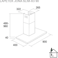 Liesituuletin Lapetek Jona Slim-X3 90 seinälle eri värejä
