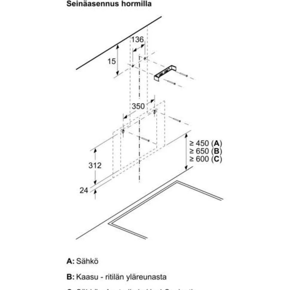 Liesituuletin Siemens iQ100 LC65KDK60 60cm musta lasi