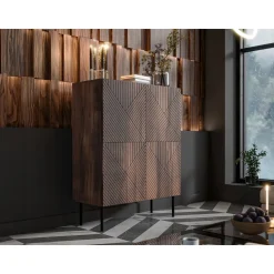 Lipasto ART DECO 4D, ruskea (2364)