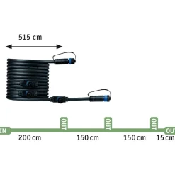 Lisäsarja Paulmann Plug & Shine ulkospottisarjalle 3-osainen musta