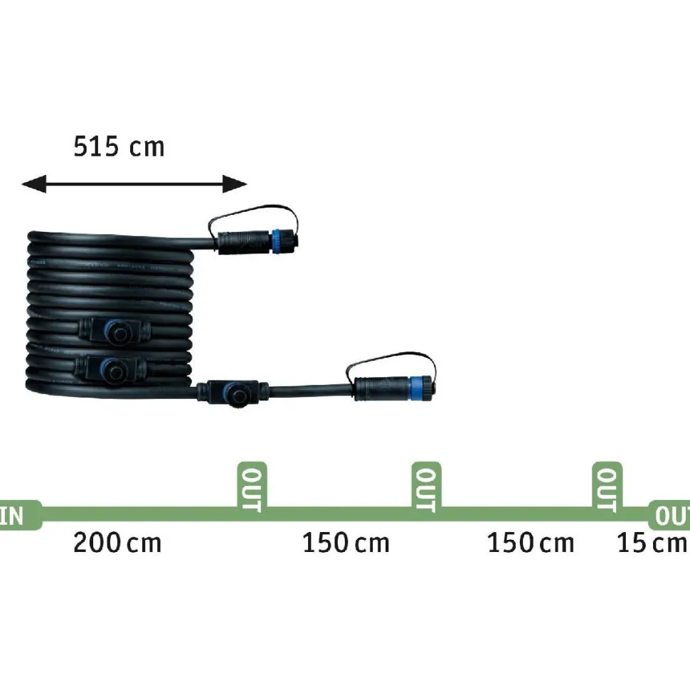 Lisäsarja Paulmann Plug & Shine ulkospottisarjalle 3-osainen musta
