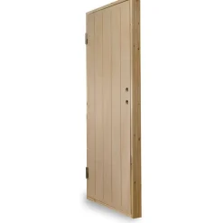 Lämpimän varaston ovi Jabo Ljusdal 90x200cm oikea, käsittelemätön urajyrsitty vaneri