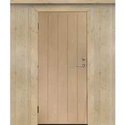 Lämpimän varaston ovi Jabo Ljusdal 90x200cm oikea, käsittelemätön urajyrsitty vaneri