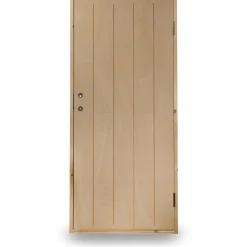 Lämpimän varaston ovi Jabo Ljusdal 90x200cm vasen, käsittelemätön urajyrsitty vaneri