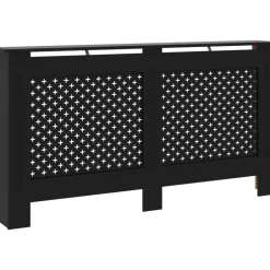 Lämpöpatterin suoja musta 152x19x81 cm mdf