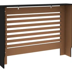 Lämpöpatterin suoja musta 112x19x81cm mdf