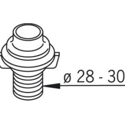 Läpivientikappale Oras 126753-11 Ø 28-30 mm valkoinen