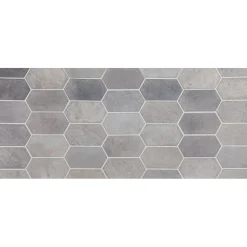 Luonnonkivilaatta Qualitystone Picket Light Grey Marble, 100x200mm