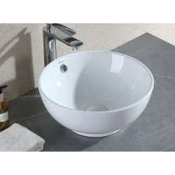 Malja-allas Bathco Ica Ø380mm kiiltävä valkoinen
